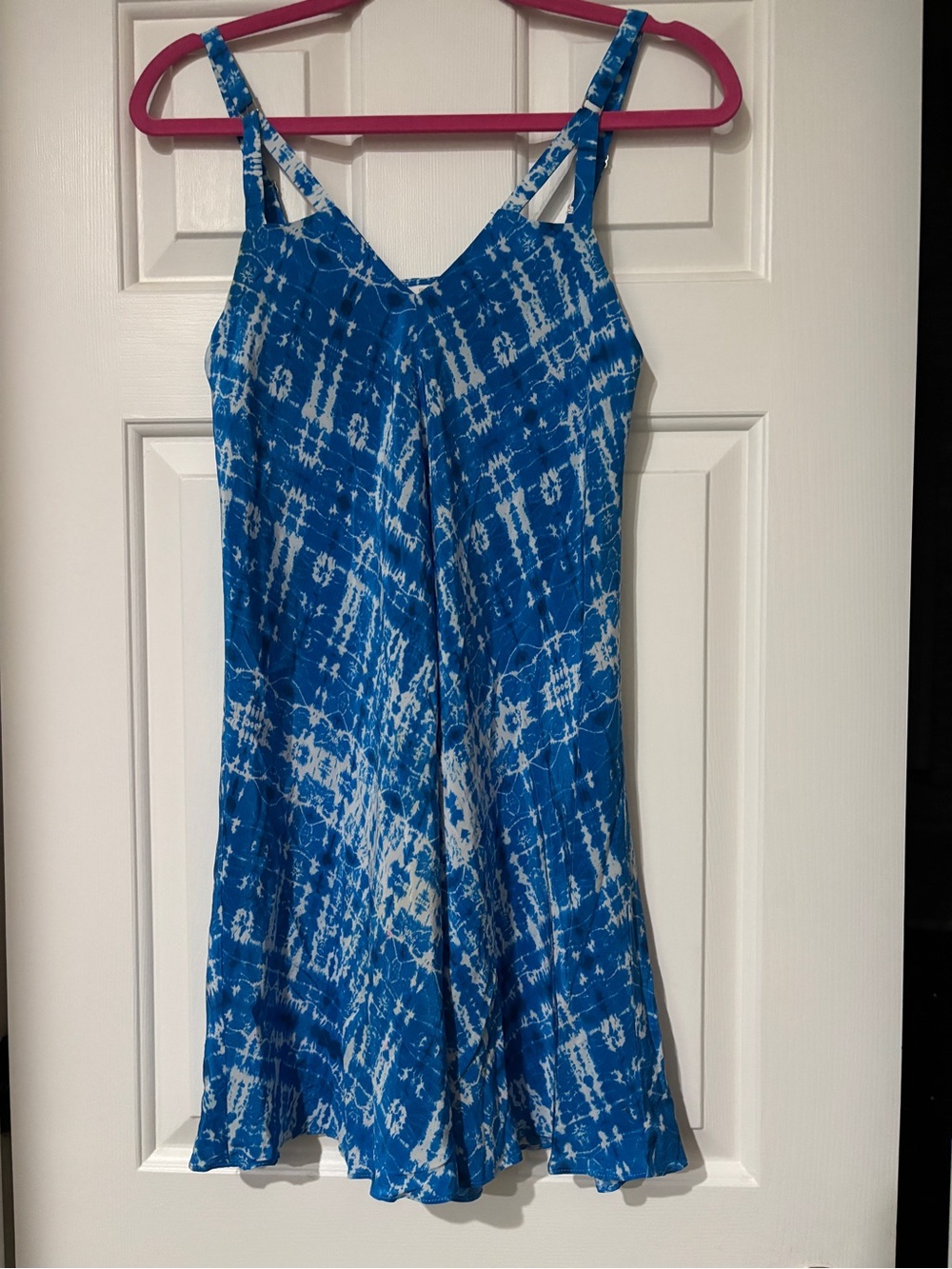 Amanda Uprichard Silk Blue Print Sundress - Petite